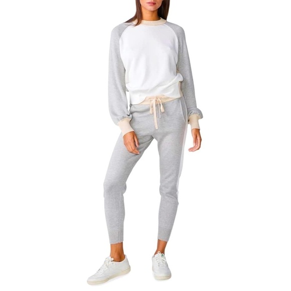 NWT MONROW Colorblock Drawstring Sweatpants L - Picture 1 of 9